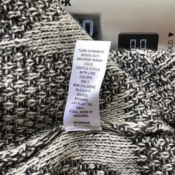 14TH & UNION WOMAN PLUS 2X GEOMETRIC OPEN FRONT KNIT SWEATER CARDIGAN DUSTER - Picture 13 of 13